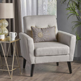 Radiantize Upholstered Fabric Club Chair with Square-off Back and Button Tufted