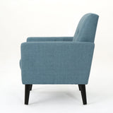 Radiantize Upholstered Fabric Club Chair with Square-off Back and Button Tufted