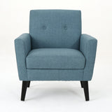 Radiantize Upholstered Fabric Club Chair with Square-off Back and Button Tufted