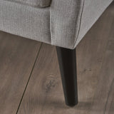 Radiantize Upholstered Fabric Club Chair with Square-off Back and Button Tufted