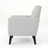 Radiantize Upholstered Fabric Club Chair with Square-off Back and Button Tufted