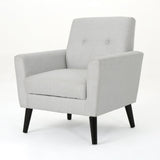 Radiantize Upholstered Fabric Club Chair with Square-off Back and Button Tufted