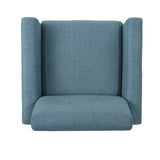 Radiantize Upholstered Fabric Club Chair with Square-off Back and Button Tufted