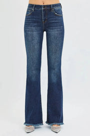 Risen Full Size Tummy Control Mid Rise Flare Jeans | Includes Plus Size