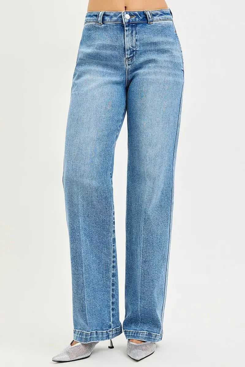 Risen Slouchy Straight Jeans