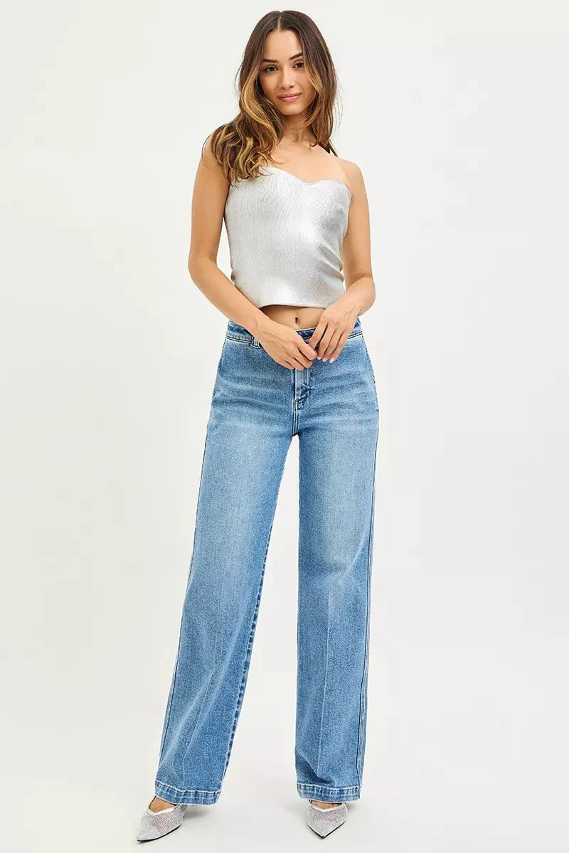 Risen Slouchy Straight Jeans