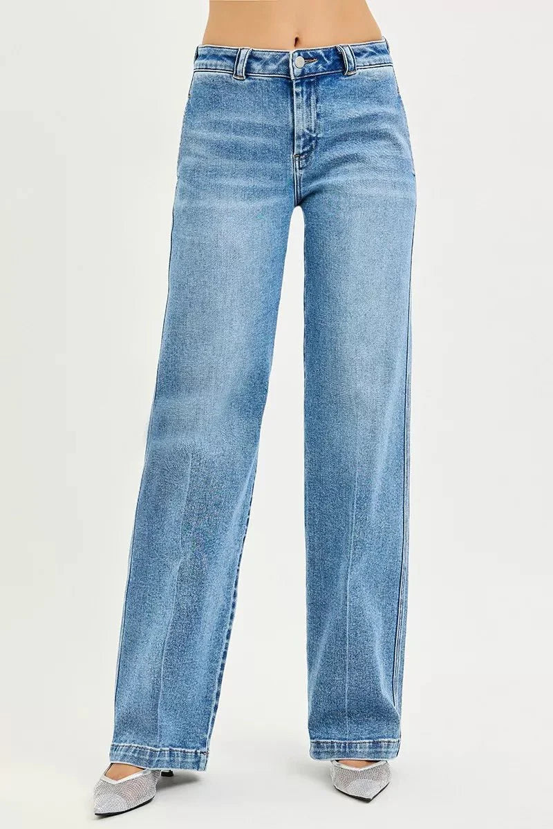 Risen Slouchy Straight Jeans