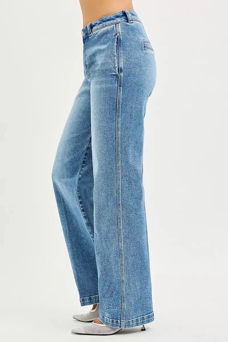 Risen Slouchy Straight Jeans