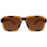 Matte-Finish Tortoise Sunglasses