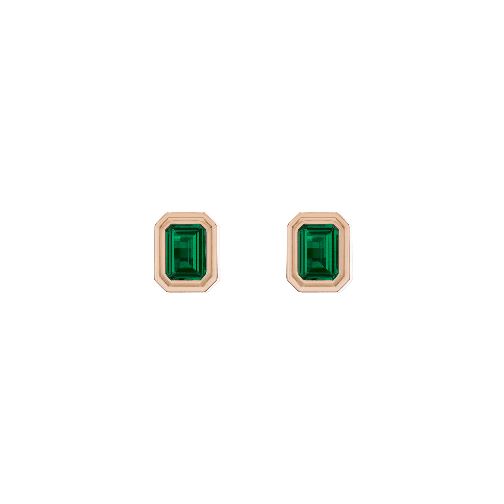Lab Grown Emerald Heirloom Stud Earrings