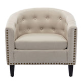 Rowan Tufted Barrel Club Chair