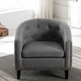Rowan Tufted Barrel Club Chair
