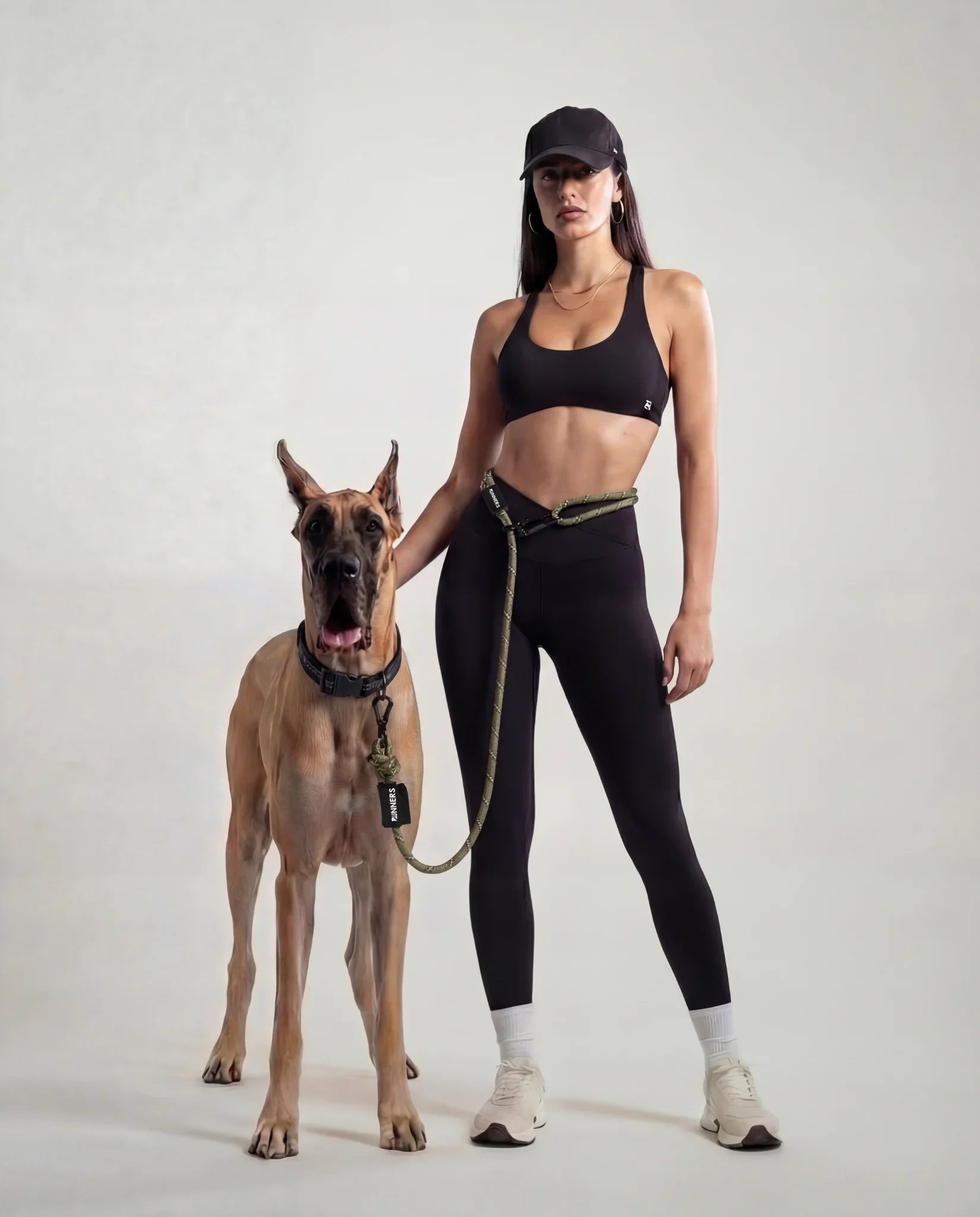Army Green Running Hands-free Dog Leash
