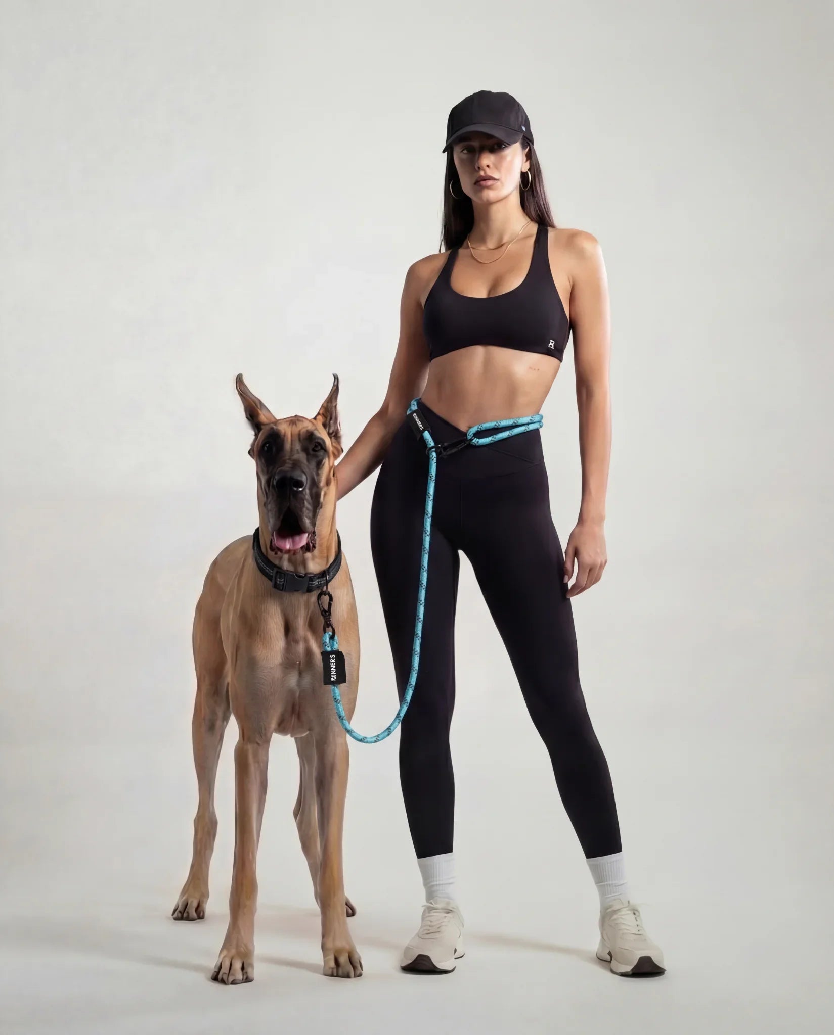 Aqua Blue Runners Hands-free Dog Leash