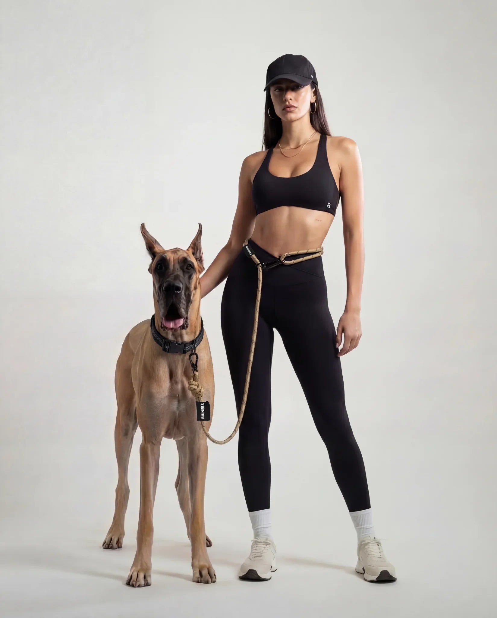 Olive Green Runners Hands-free Dog Leash