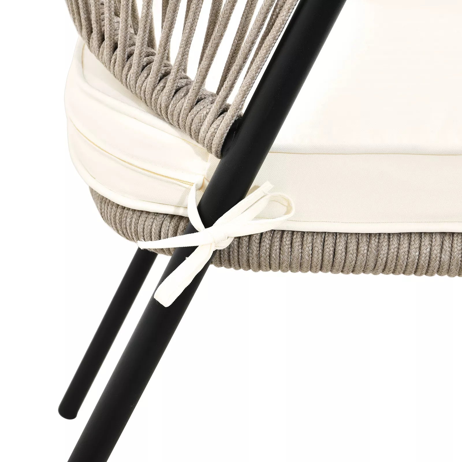 Outdoor Cushioned Rope Patio Chair (set Of 4)