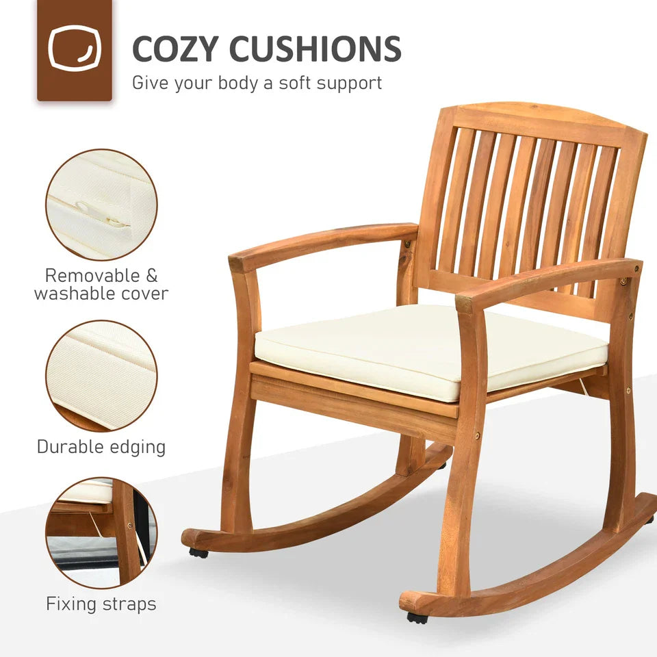 Dorothy Wooden Outdoor Patio Rocking Chair