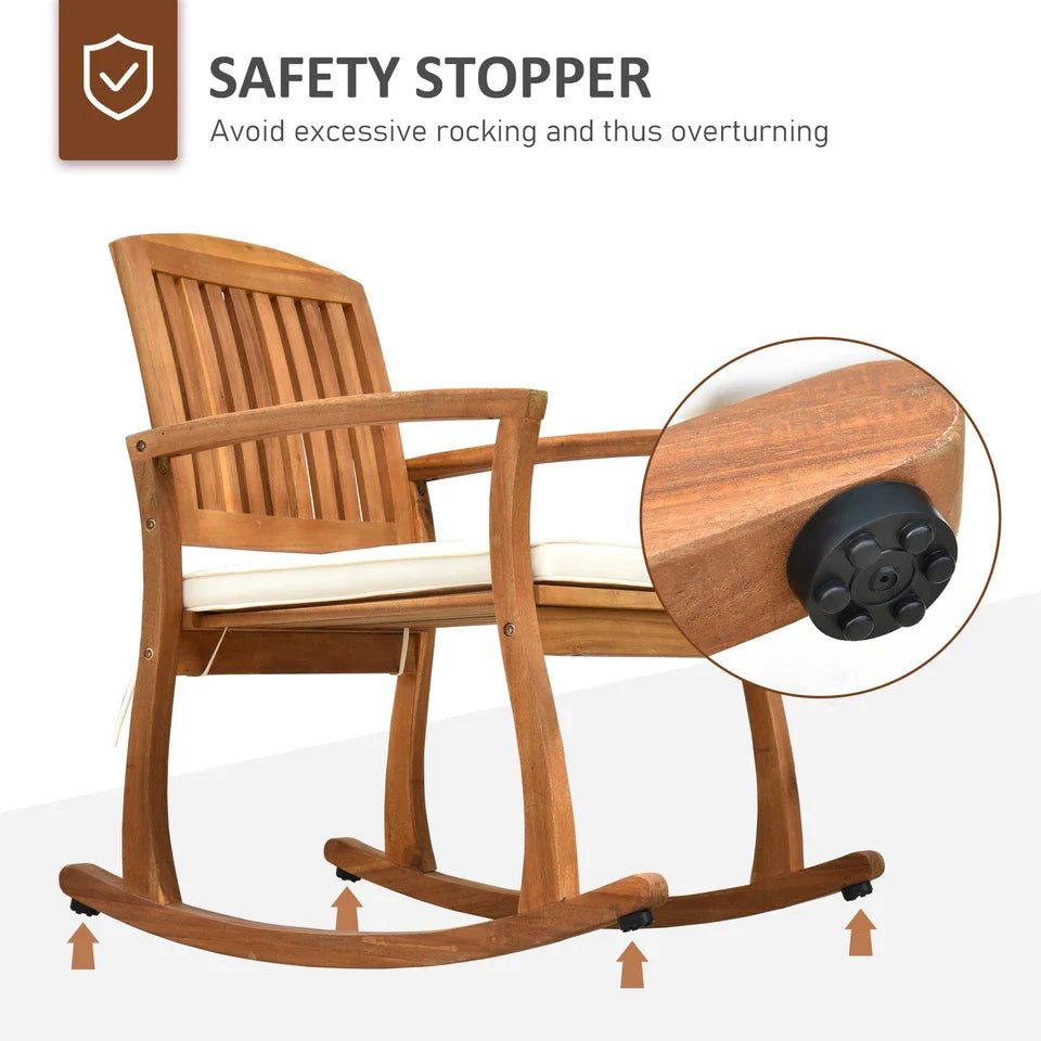 Dorothy Wooden Outdoor Patio Rocking Chair