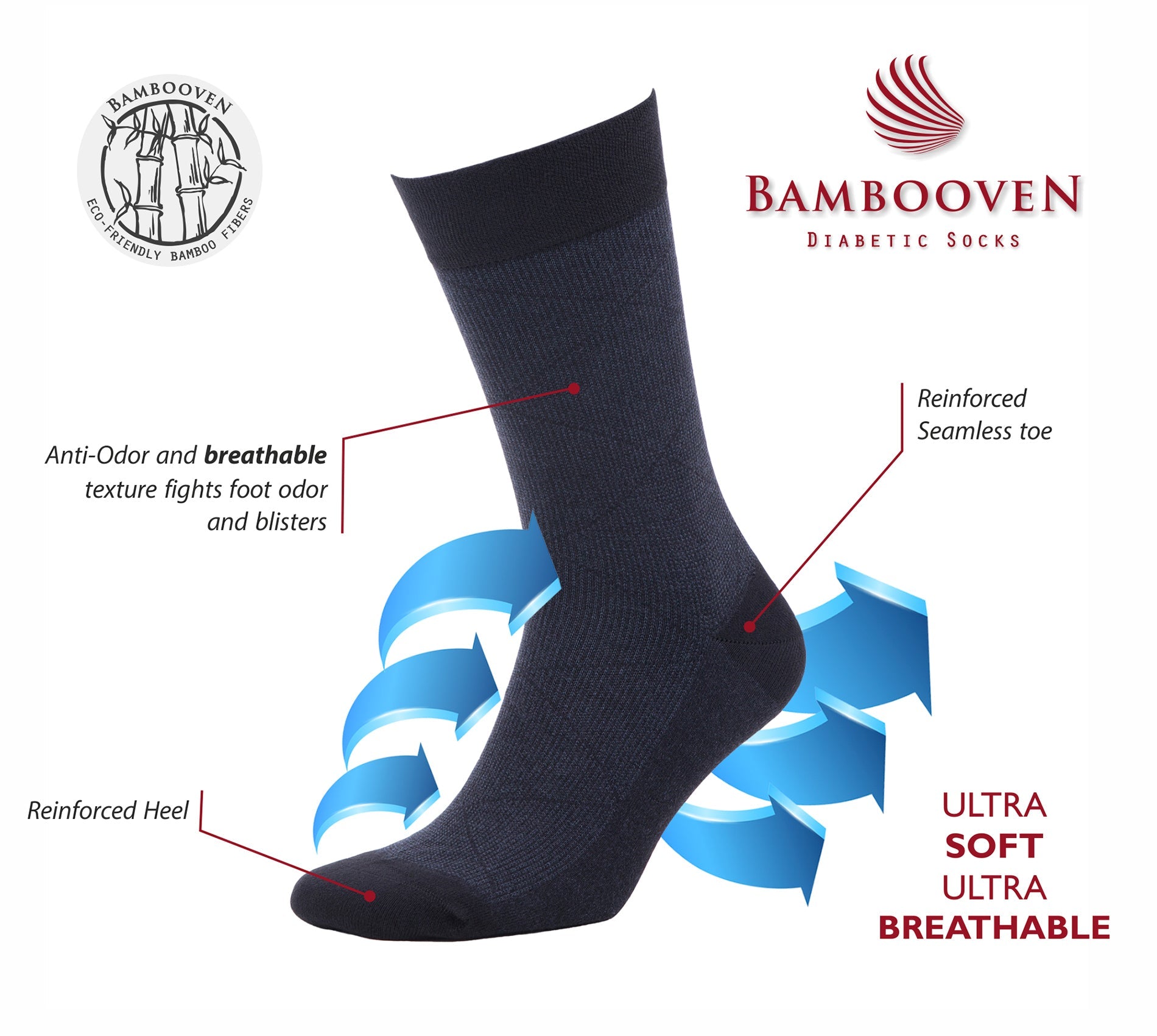Men’s Bamboo Dress & Trouser Socks 6-pack - 626