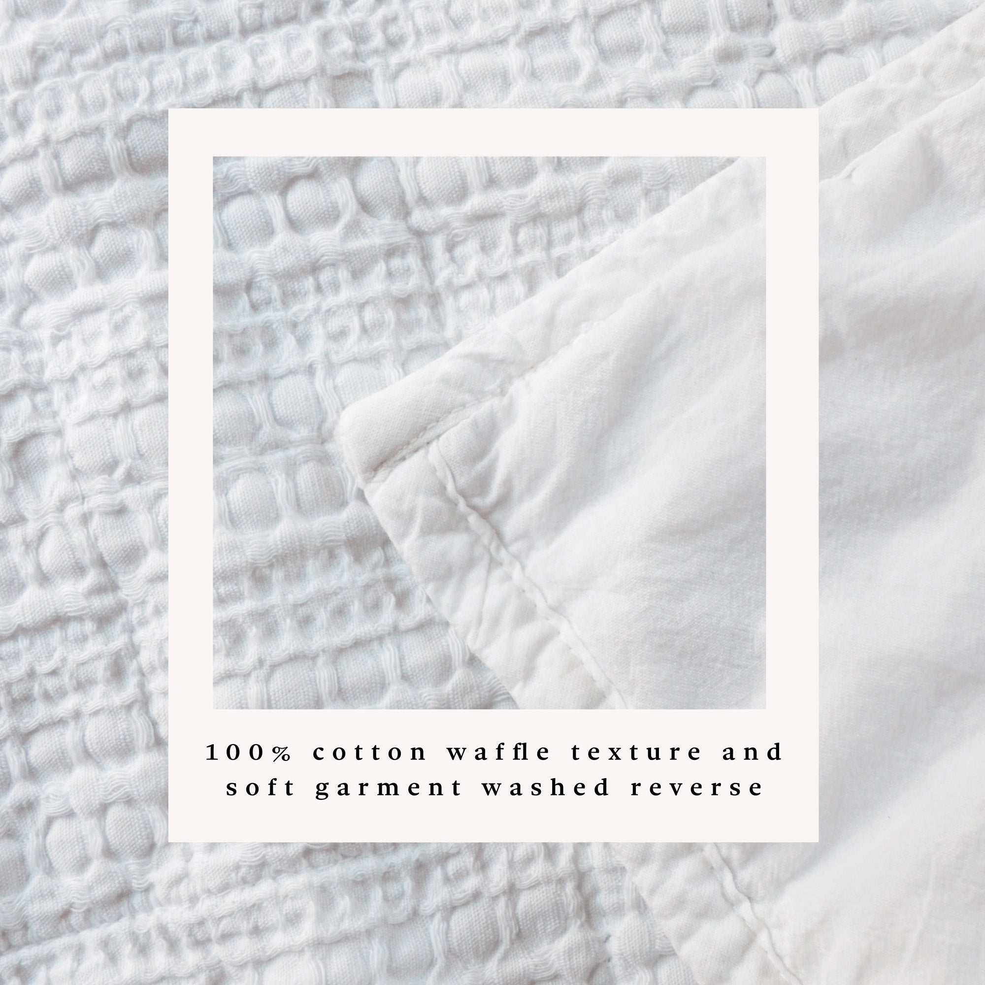 100% Cotton Honeycomb Waffle Garment Washed Quilt Set - Genevieve Collection