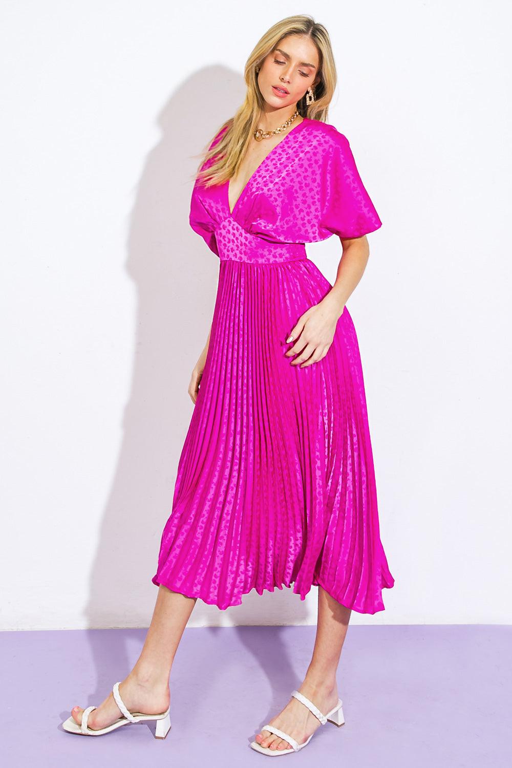 Cowgirl Repeat Satin Midi Dress