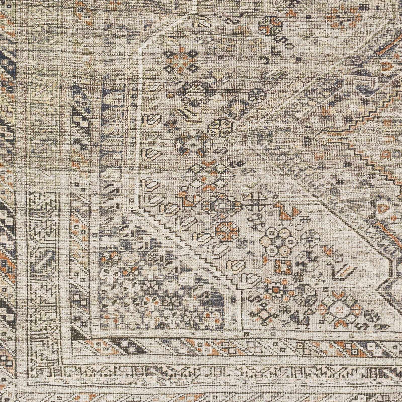Barny Beige Flat Pile Washable Rug