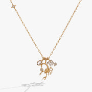 Scorpio Zodiac Charm Cluster Necklace