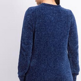 Karen Scott Women's Cable Knit Chenille Sweater Blue Size 1X