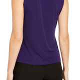 Calvin Klein Women's V Neck Sleeveless Top Purple Size Extra Large