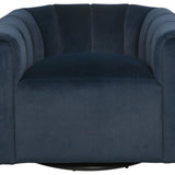 Serenizia Upholstered Velvet Swivel Chair with Channel Tufted