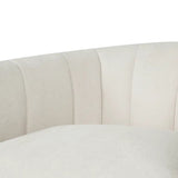 Serenizia Upholstered Velvet Swivel Chair with Channel Tufted
