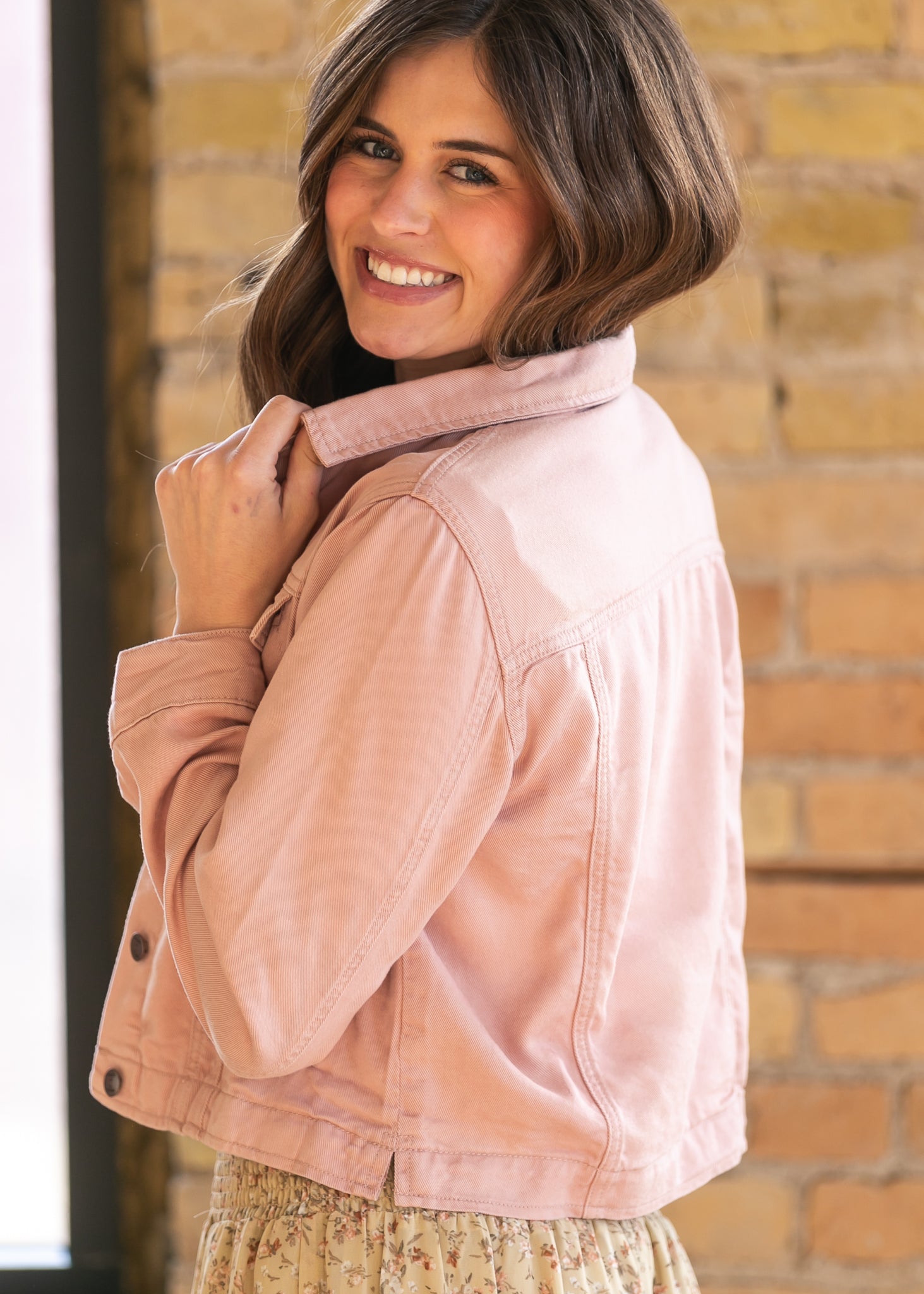 Shea Blush Lightweight Denim Jacket