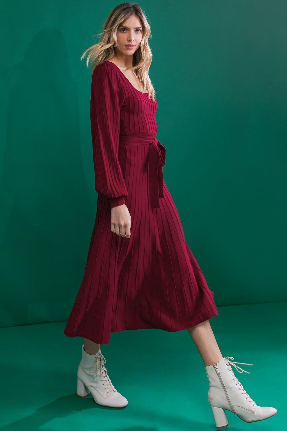 Keep Looking Up Sweater Midi Dress