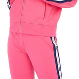 Tommy Hilfiger Women's Sport Logo Zip Hoodie Pink Size X-Large