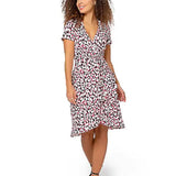 Leota Women's Brandy Dress in Brushstroke Leopard Fruit