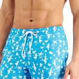 Club Room Men's Mahalo Hula 7 Swim Trunks Blue Size XX-Large