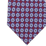 Tommy Hilfiger Men's Snowflake Silk Geo Print Neck Tie Red Size Regular