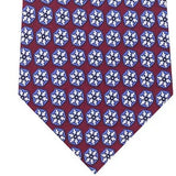 Tommy Hilfiger Men's Snowflake Silk Geo Print Neck Tie Red Size Regular