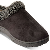 Weatherproof Vintage Men's Indoor Outdoor Sole Slip on Slippers Black Size Large