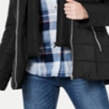 Maralyn Me Women's Faux Puffer Coat Black Size Large