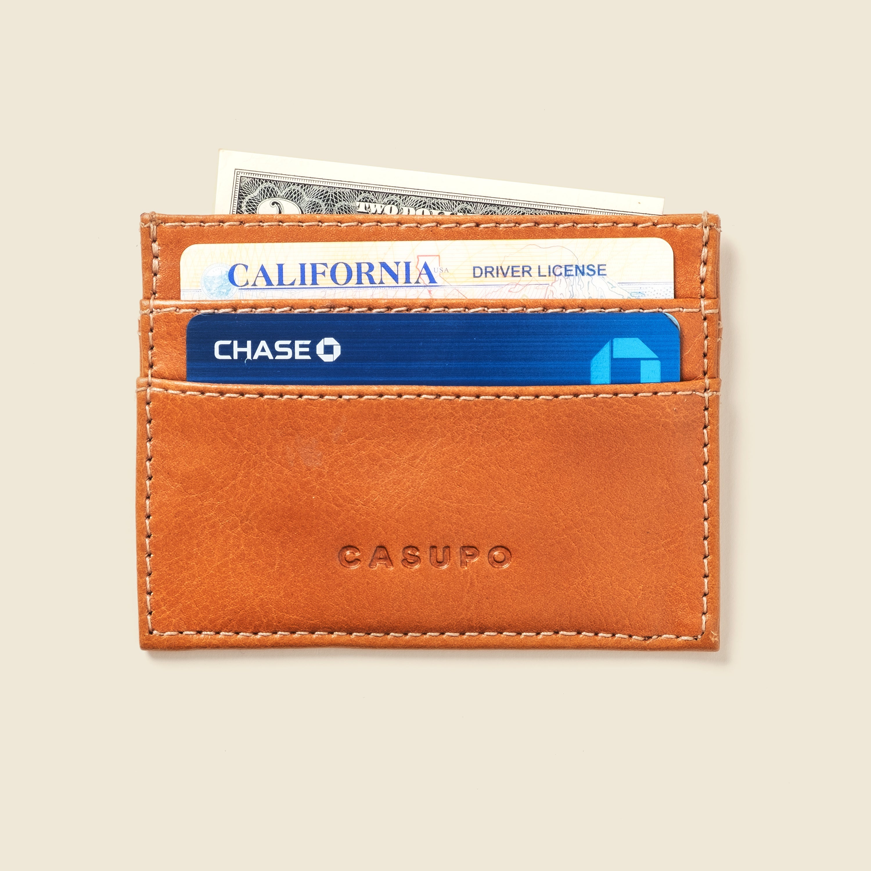Slim Card Holder Wallet With RFID Protection - Natural