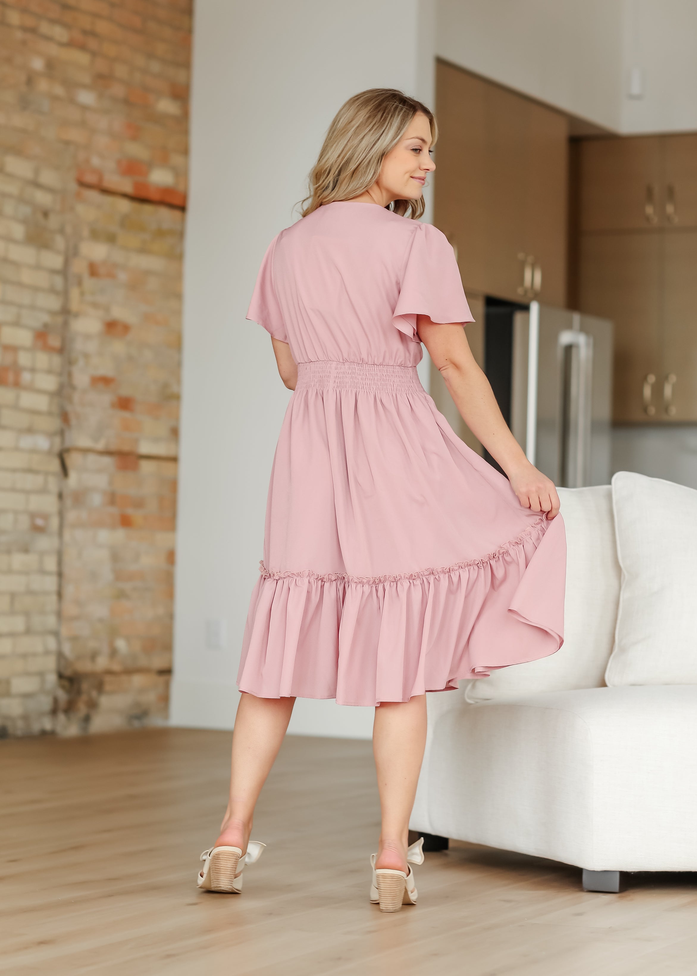 Sophie V-neck Midi Dress | Includes Plus Size