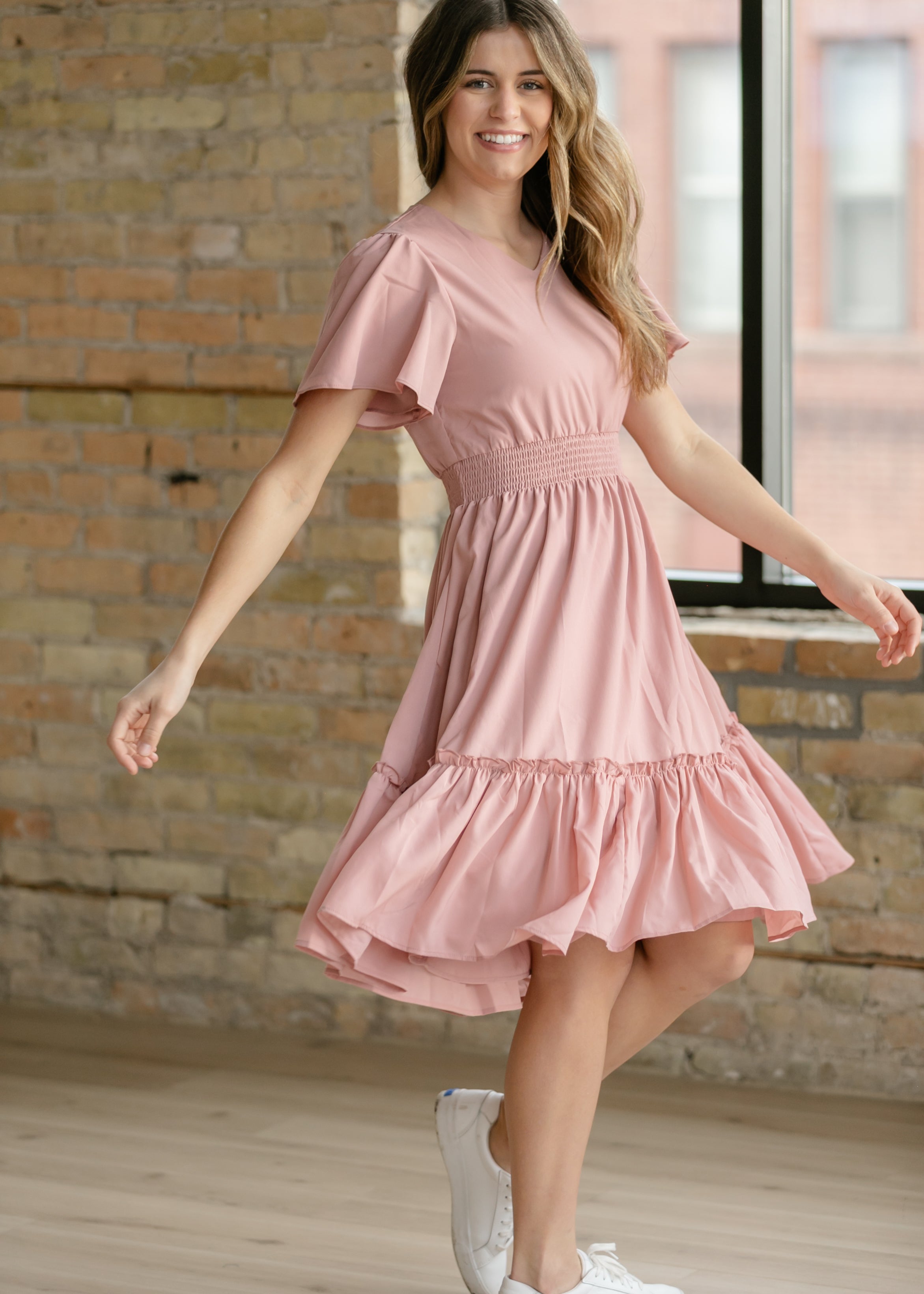 Sophie V-neck Midi Dress | Includes Plus Size