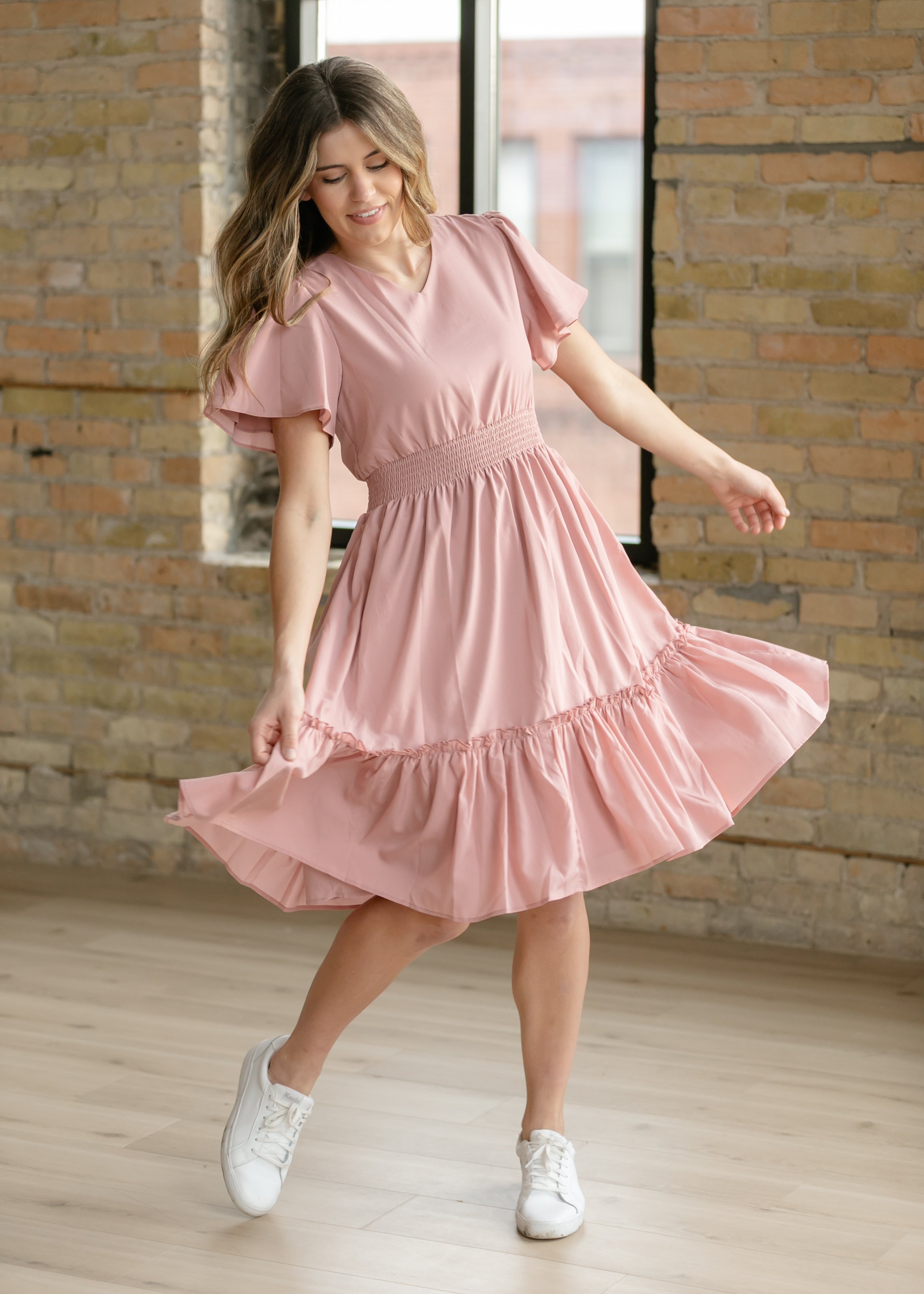 Sophie V-neck Midi Dress | Includes Plus Size