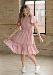 Sophie V-neck Midi Dress | Includes Plus Size
