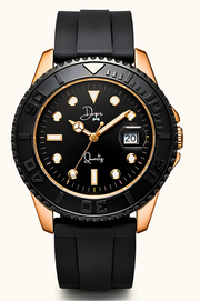 Minimalist Quartz Watch - The Dark Night Rose Gold Edition