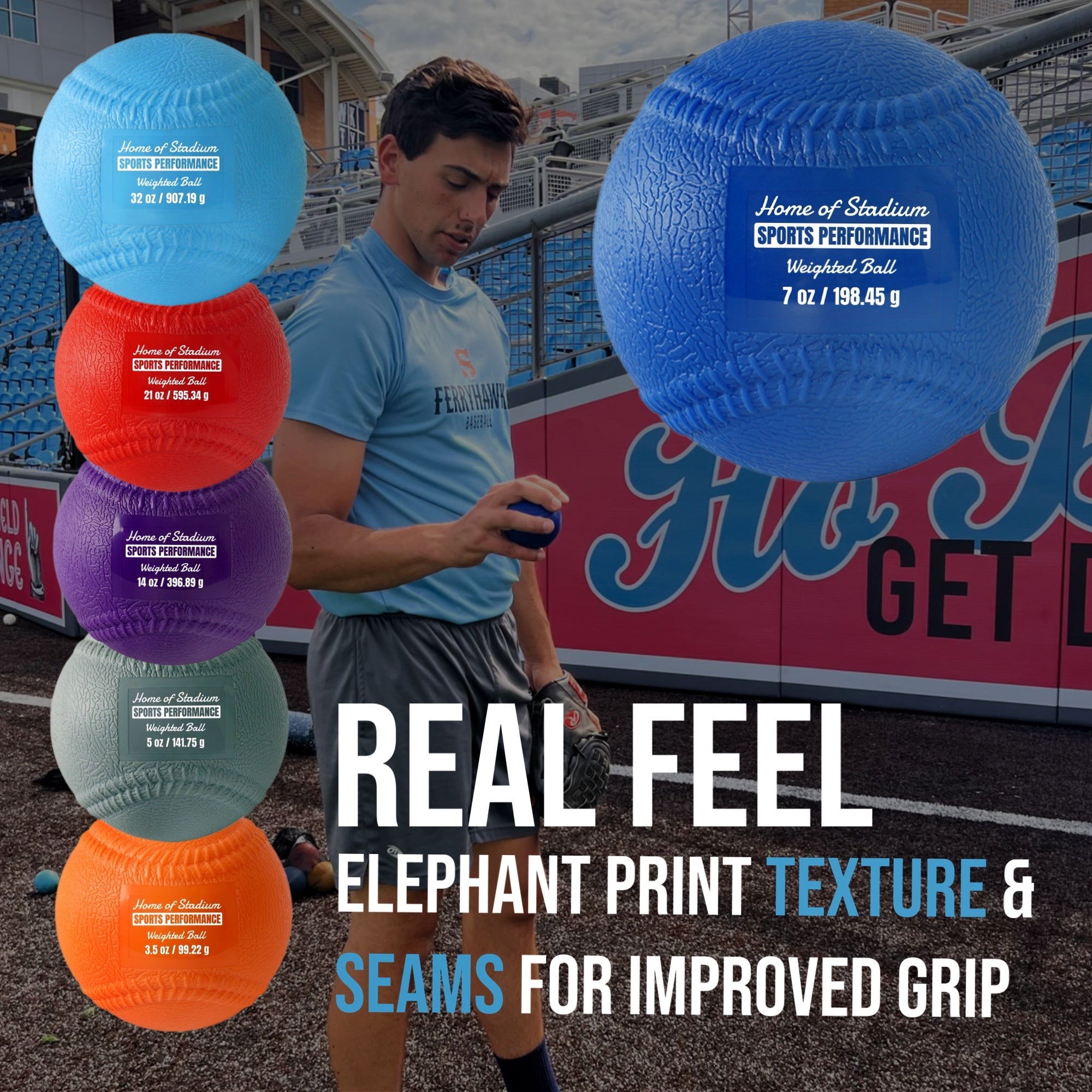 Soft Shell Weighted Balls With Seams (set Of 6)