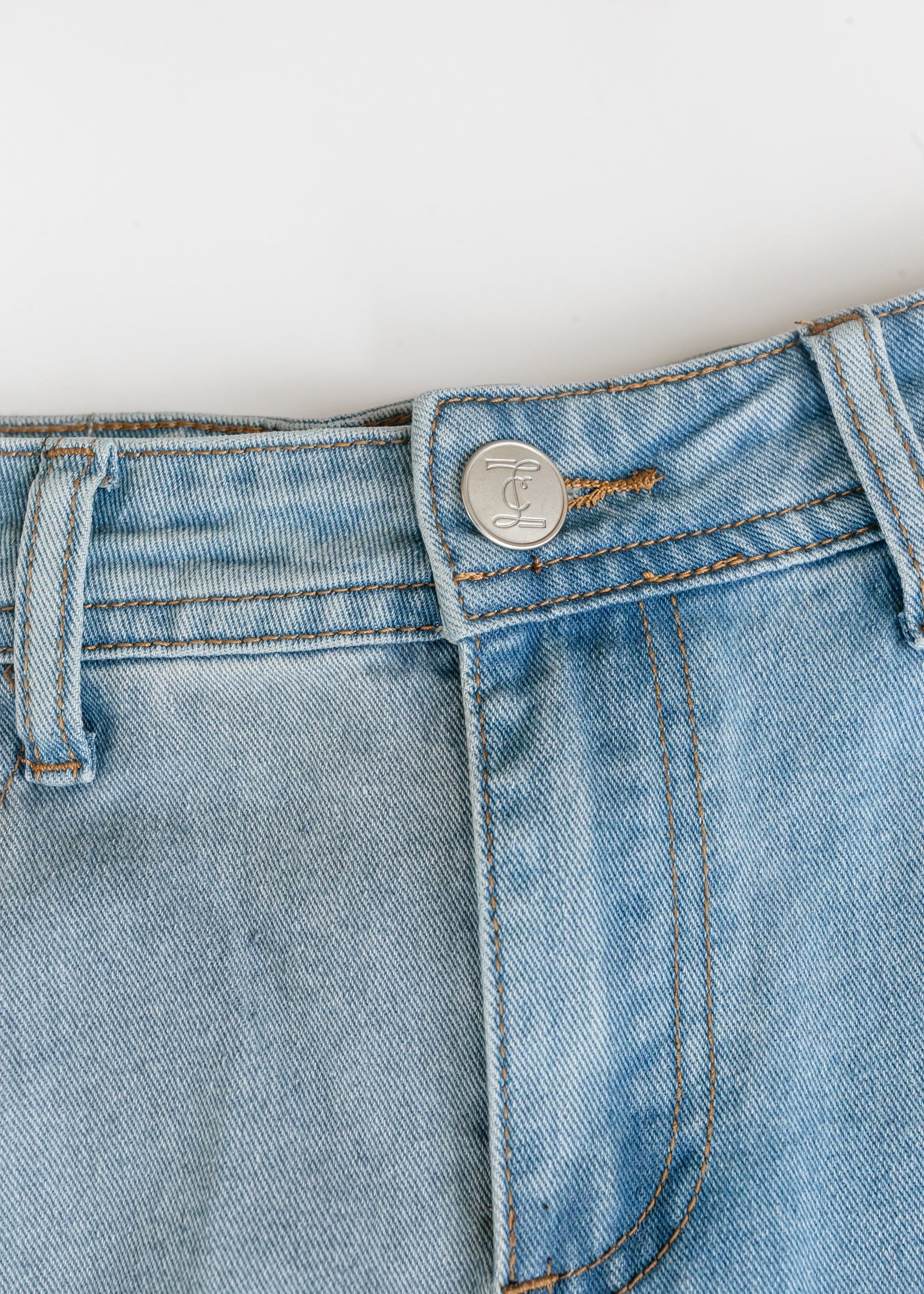 Stella Light Wash Maxi Denim Skirt | Includes Plus Size