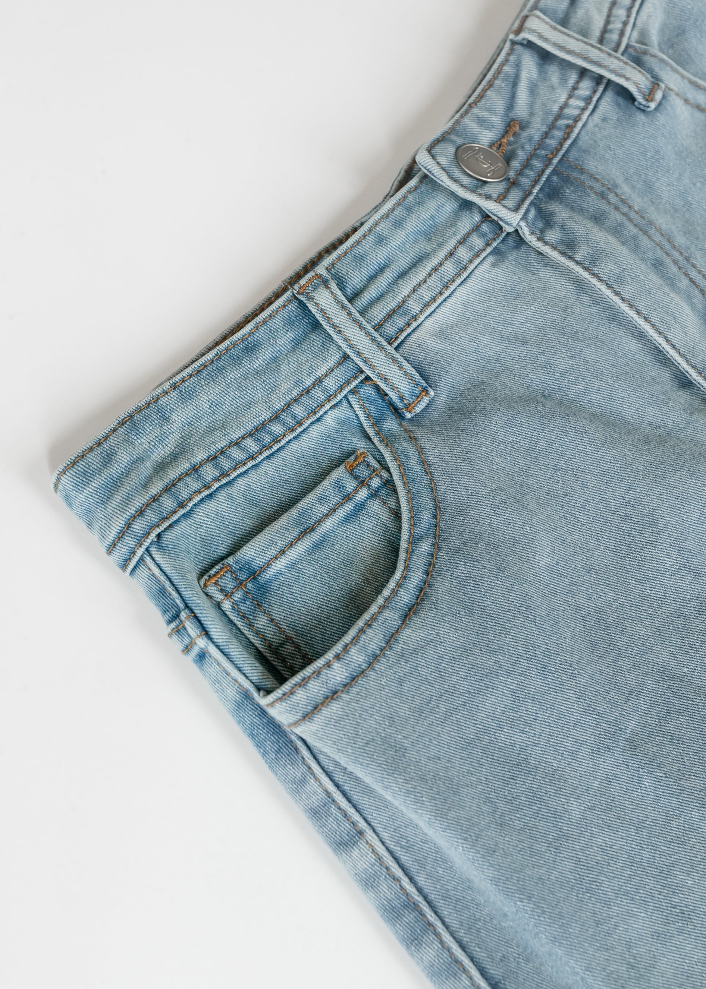 Stella Light Wash Maxi Denim Skirt | Includes Plus Size