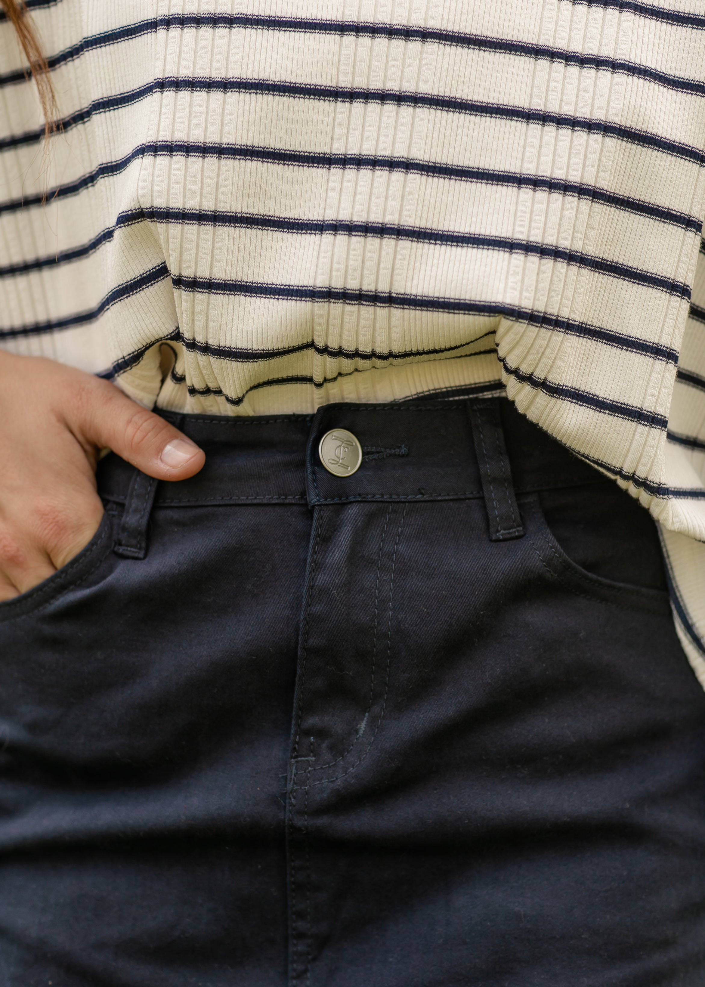 Stella Navy Maxi Denim Skirt | Includes Plus Size